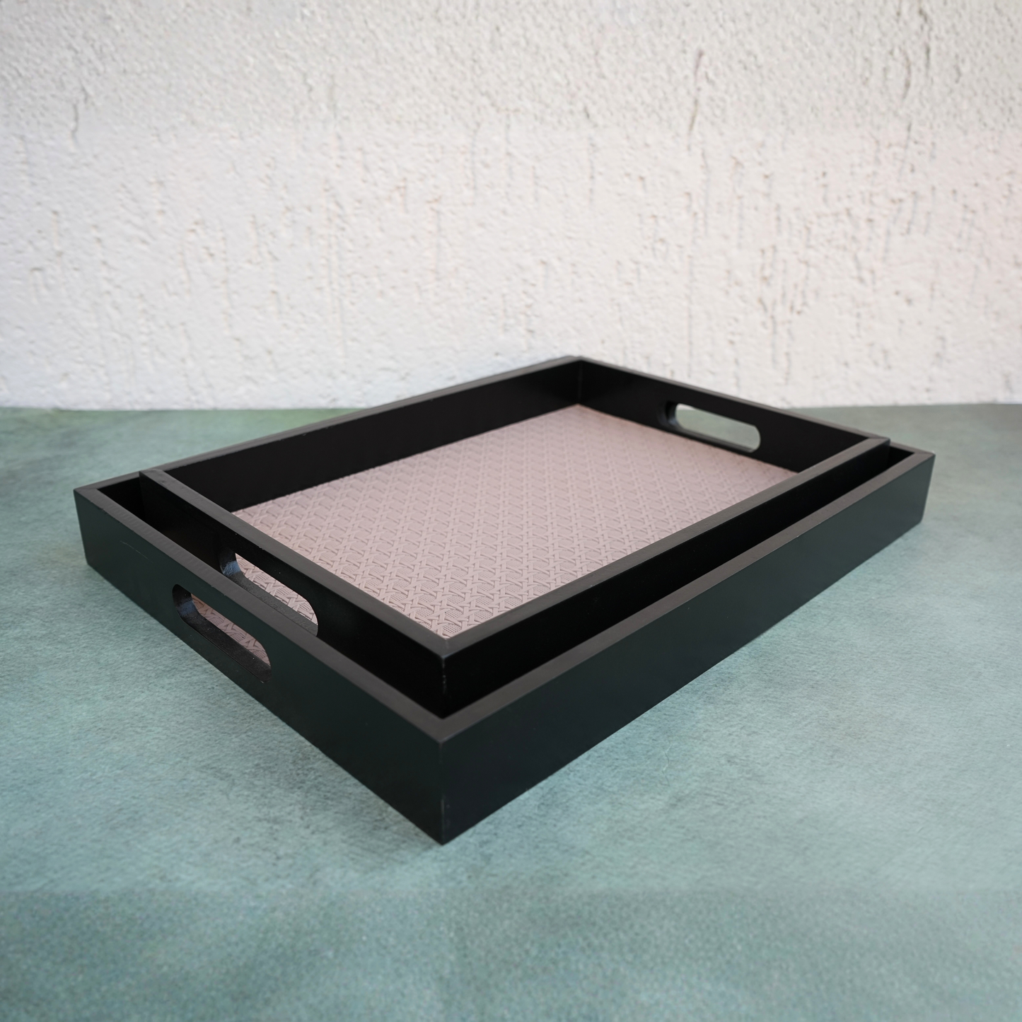Dusty Pink Wooden Serving Tray- Set of 2