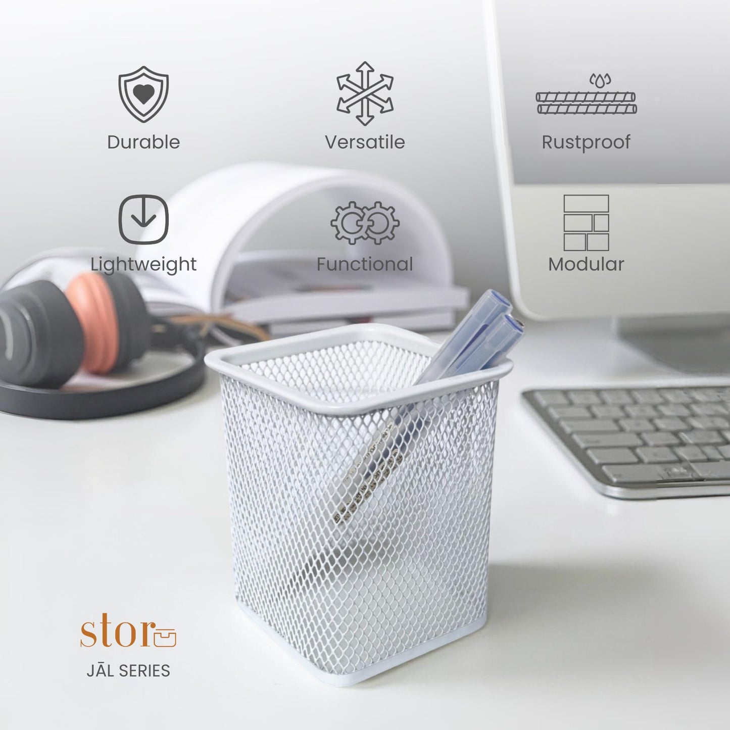 Square Mesh  Stationery Organiser