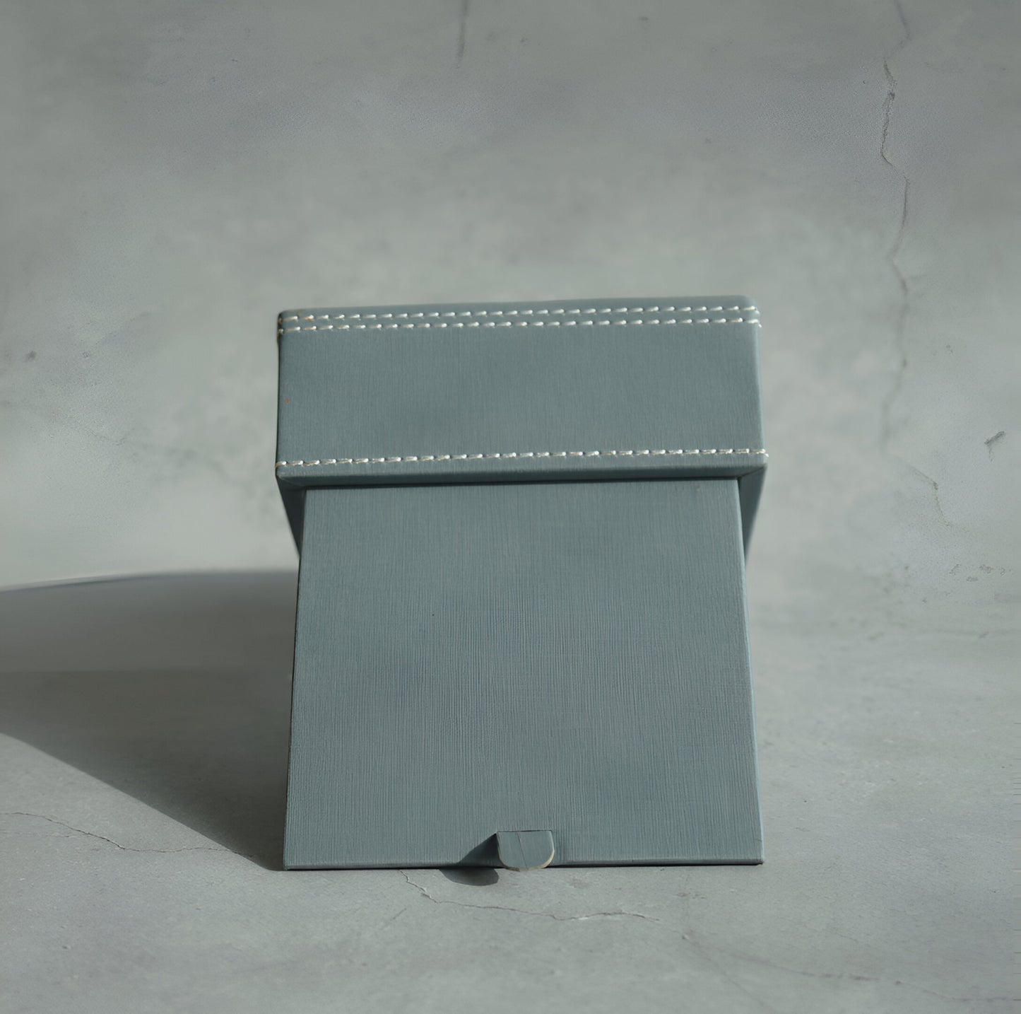 Powder Blue PU Leather Tissue Box - Square