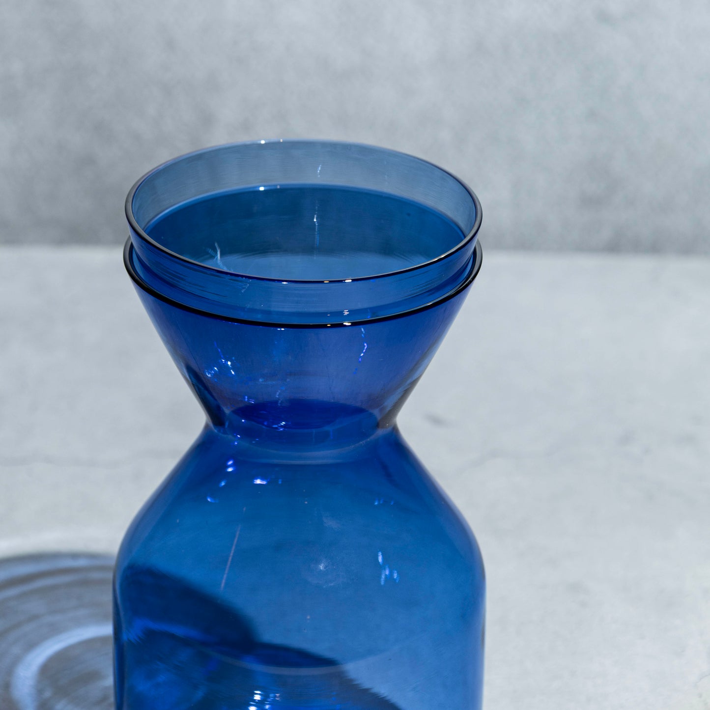 Tinted Glass Carafe- Cobalt