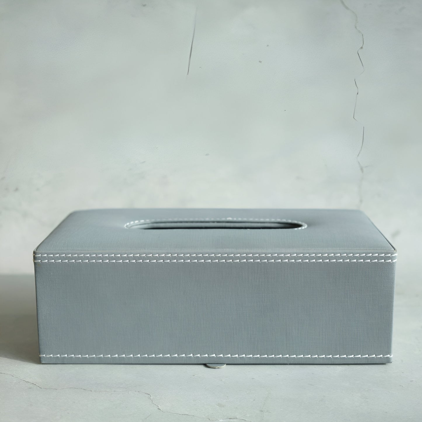 Powder Blue PU Leather Tissue Box - Rectangle