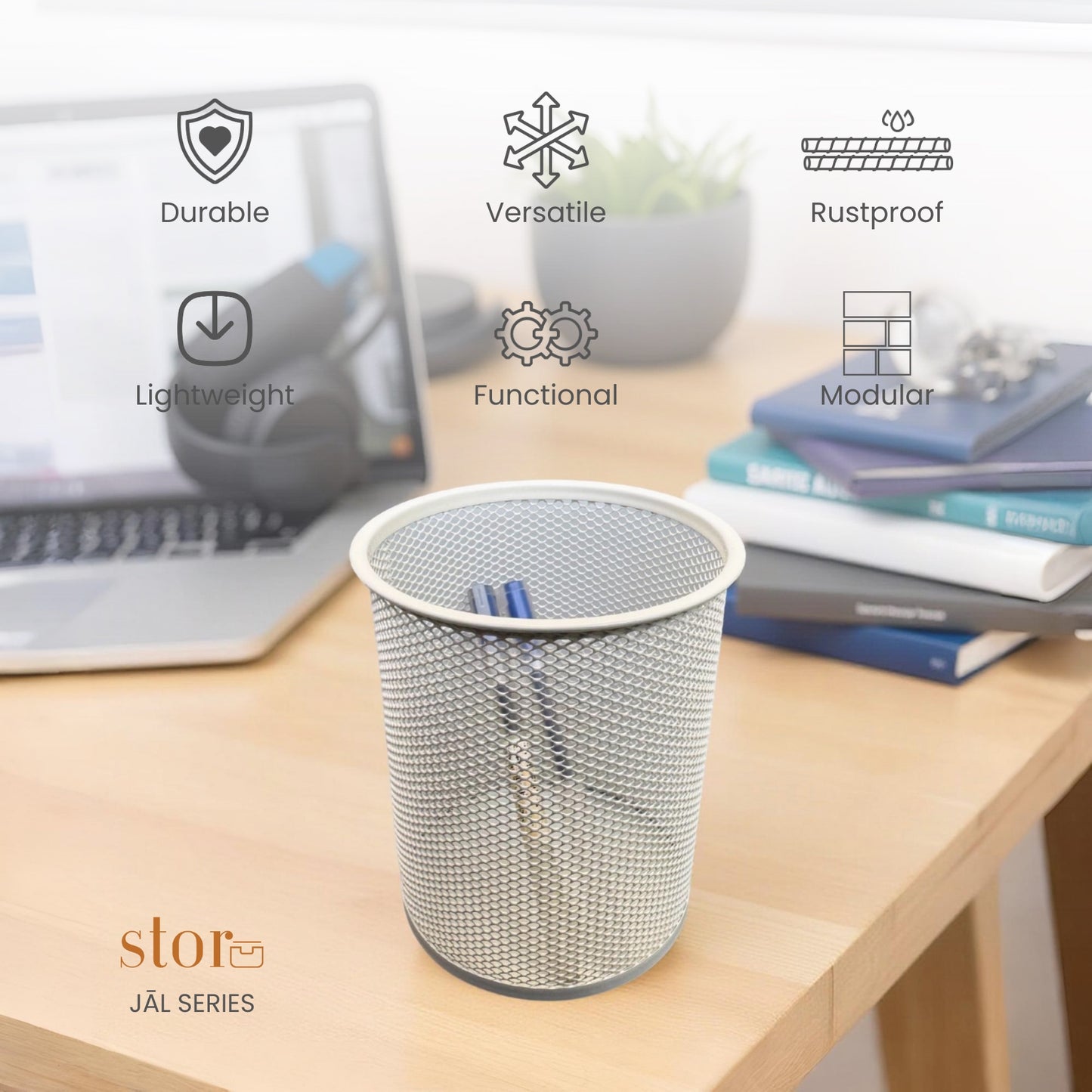 Round Mesh  Stationery Organiser
