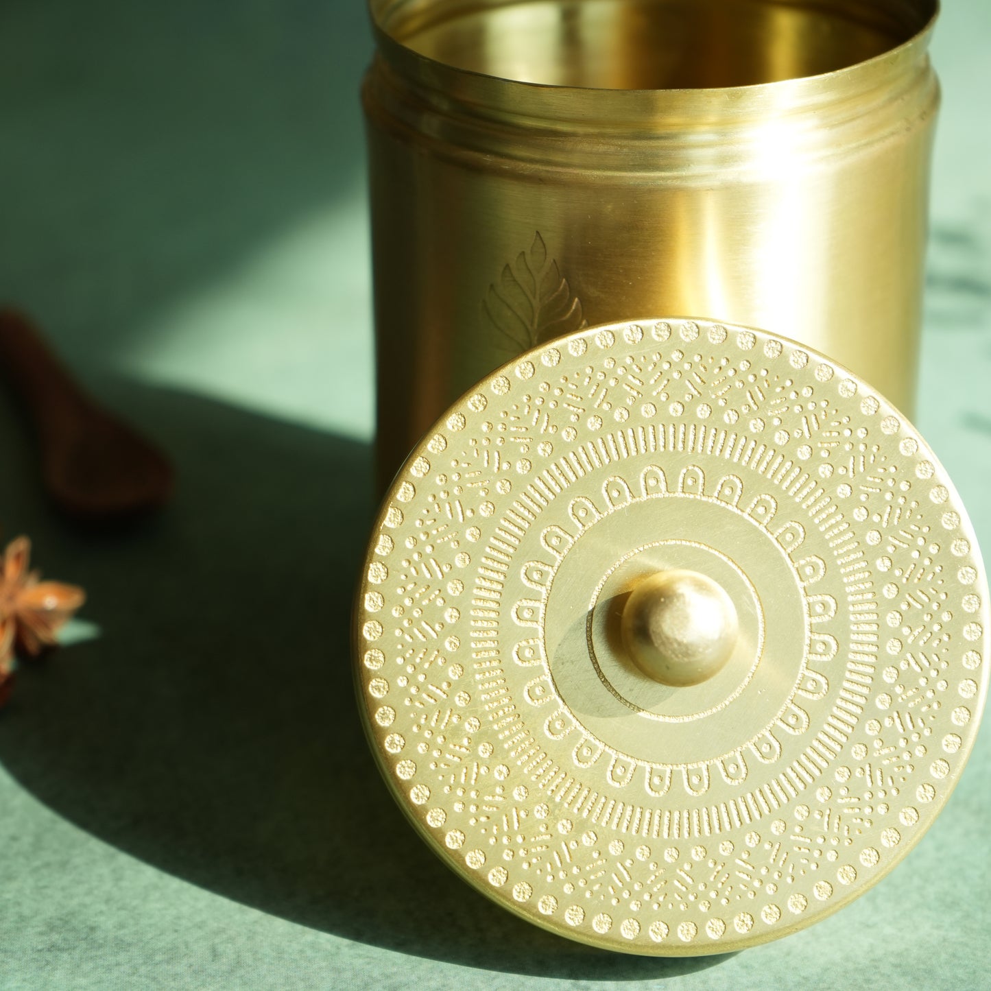 Matte Brass Storage Jar- Regular