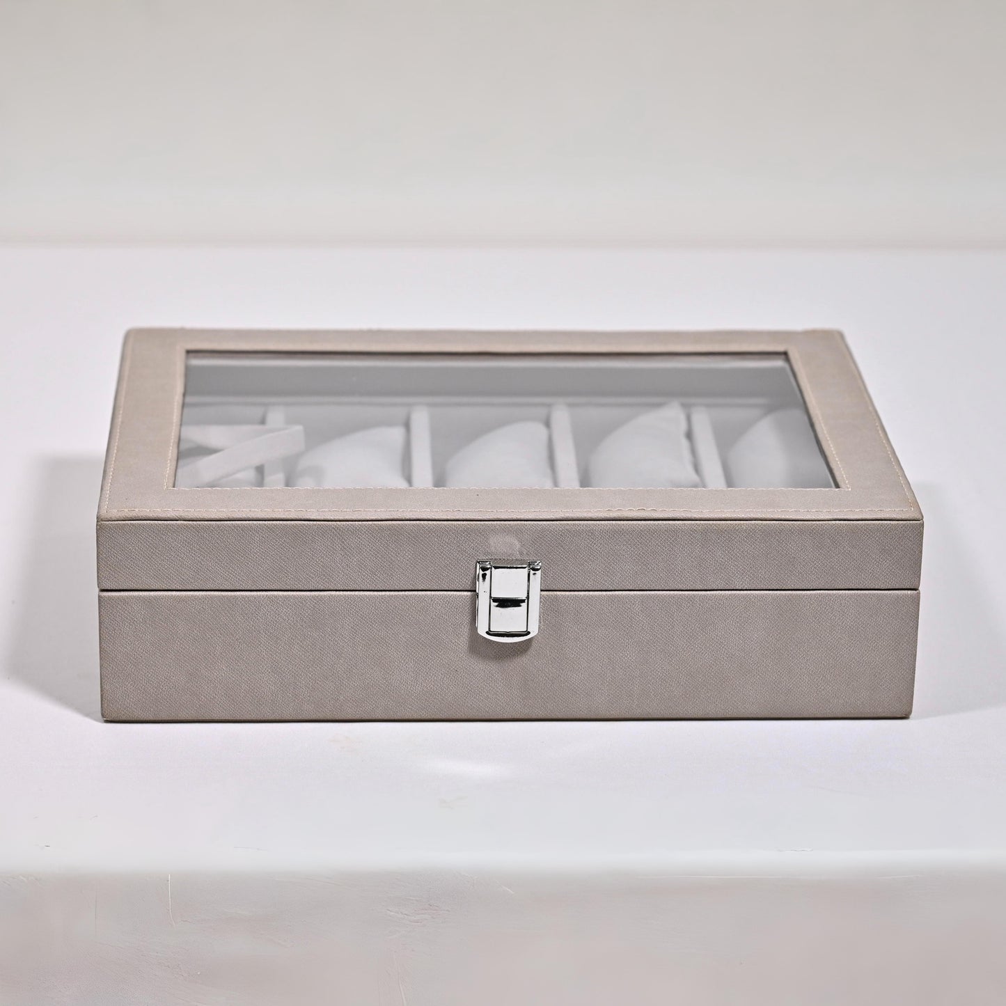 Beige Leather Watch Organiser (Large)