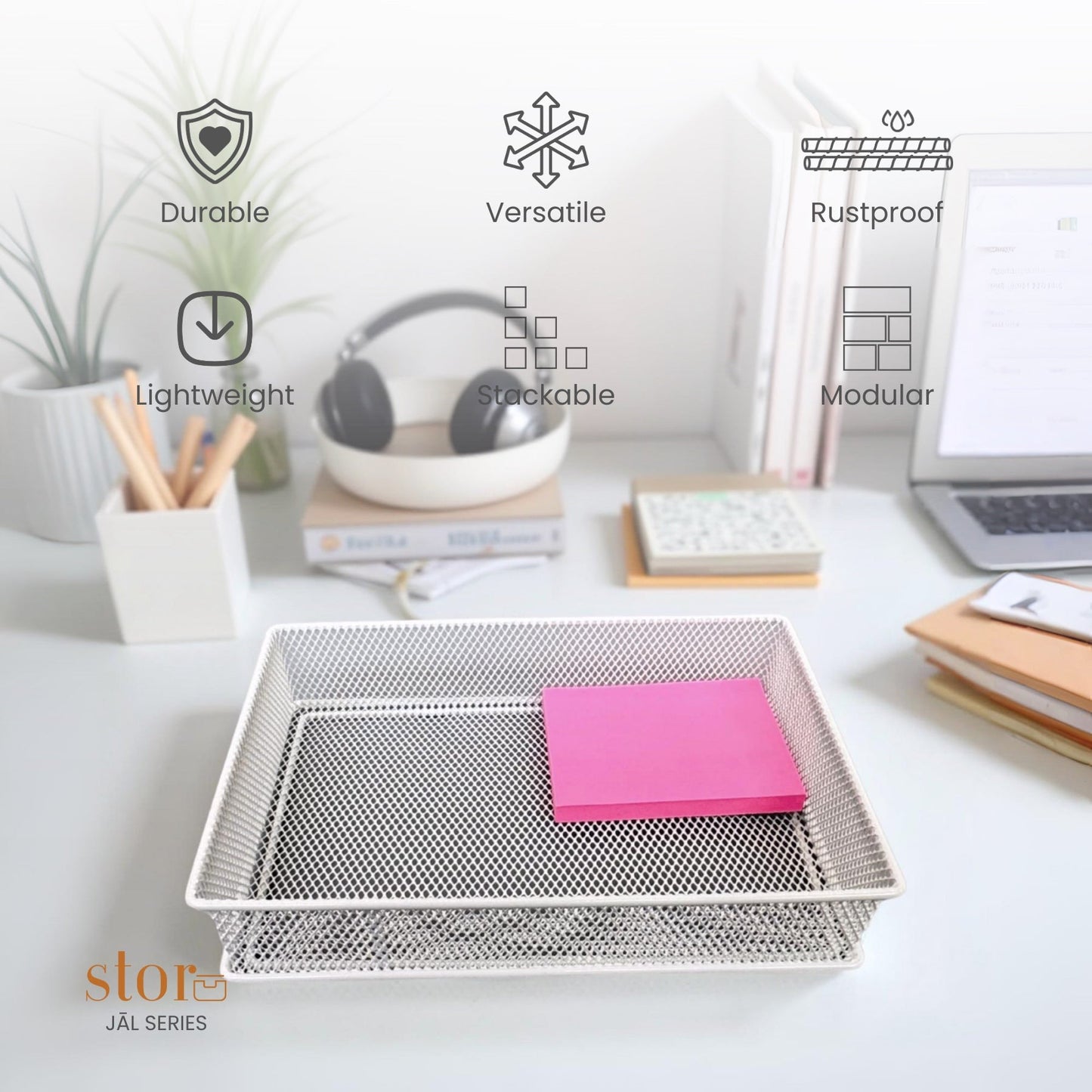 Stackable Mesh Storage Organiser