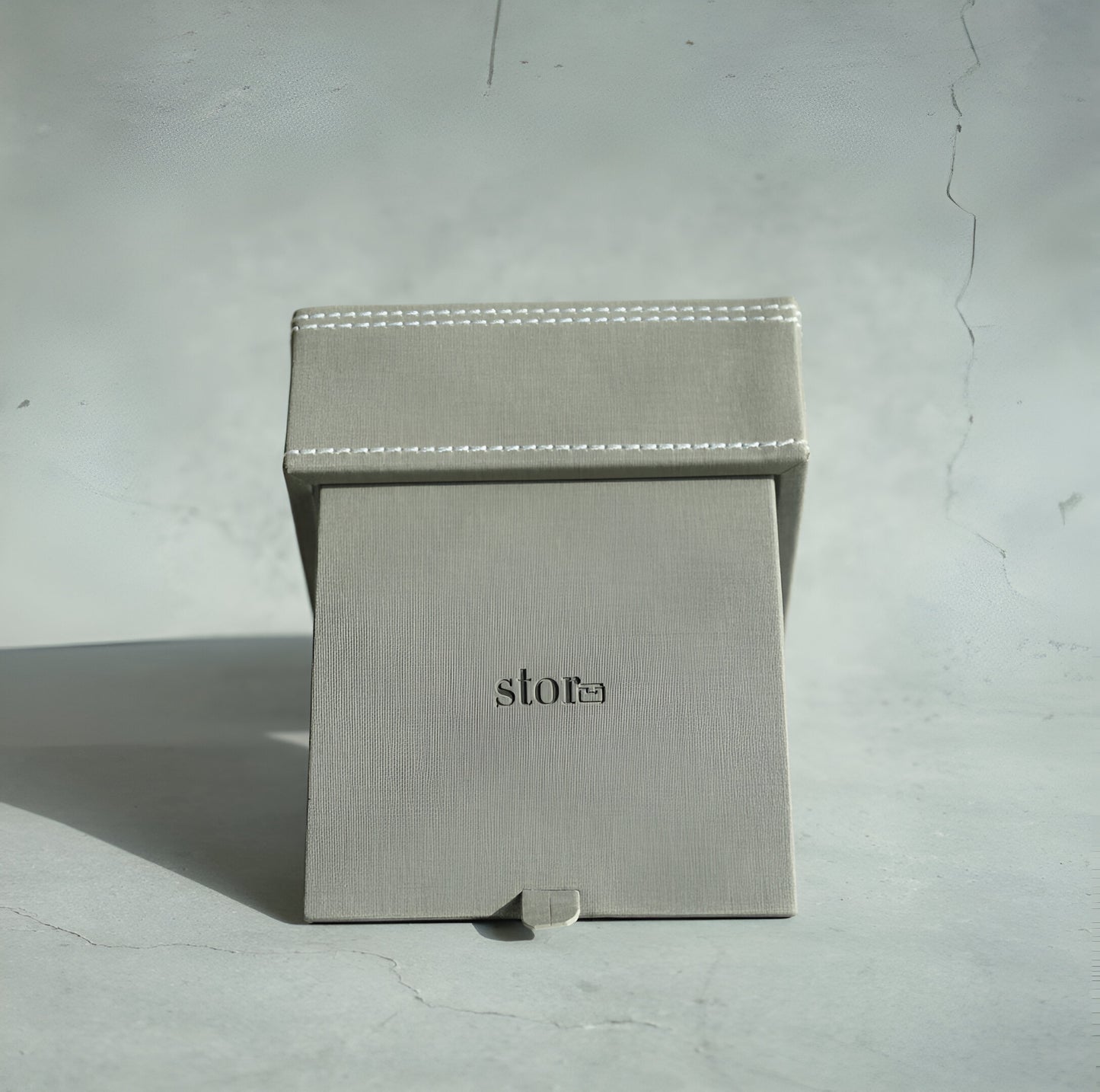 Stone Gray PU Leather Tissue Box - Square