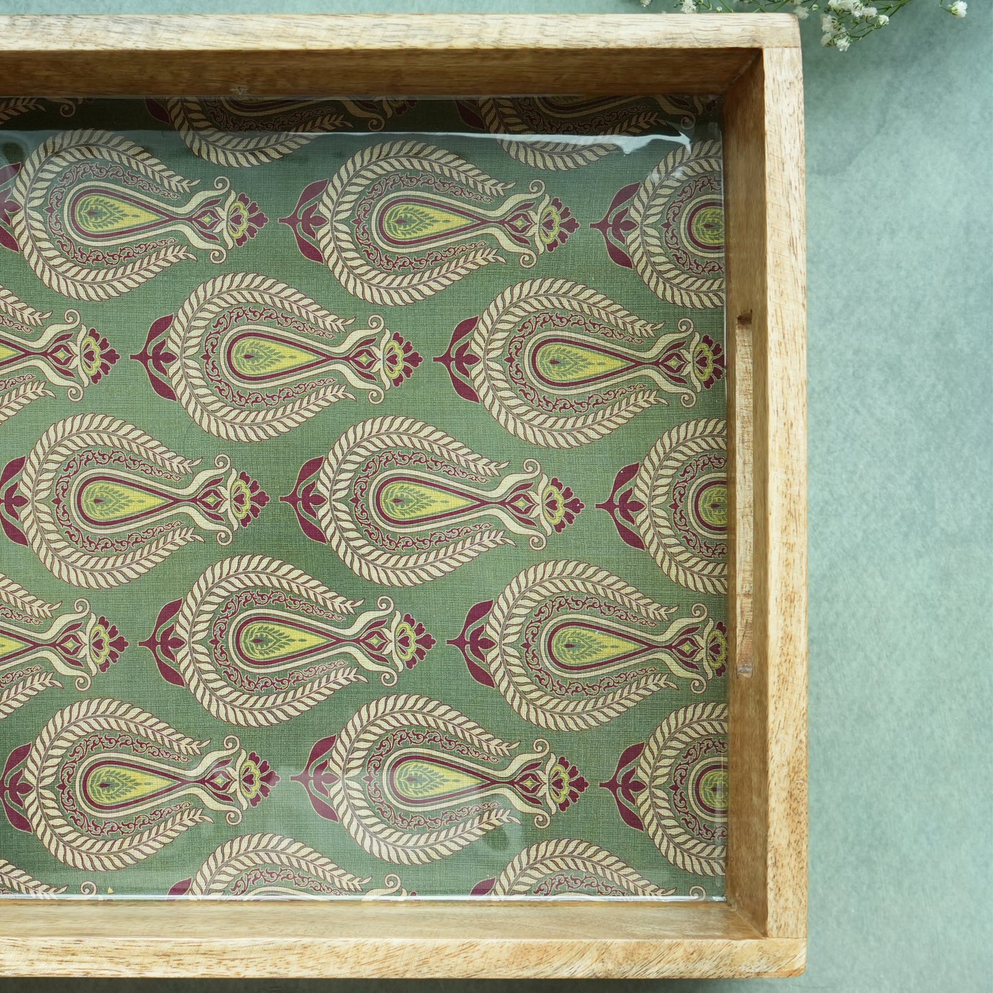 Paisley Square Serving Tray