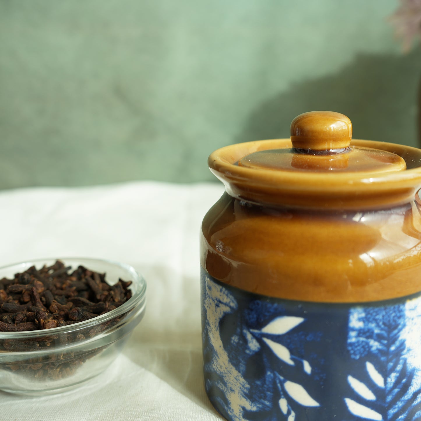 Iris Ceramic Pickle Jar- Small