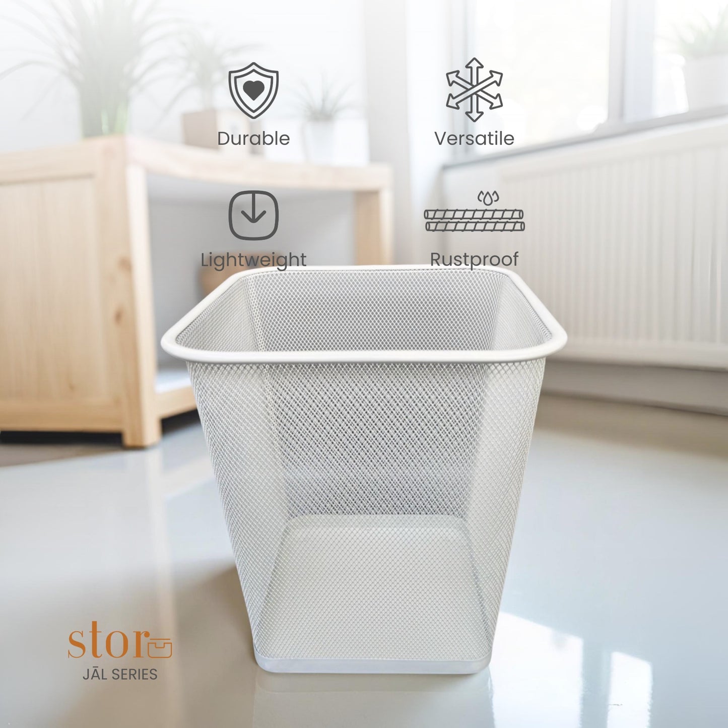 Square Mesh Trash Can