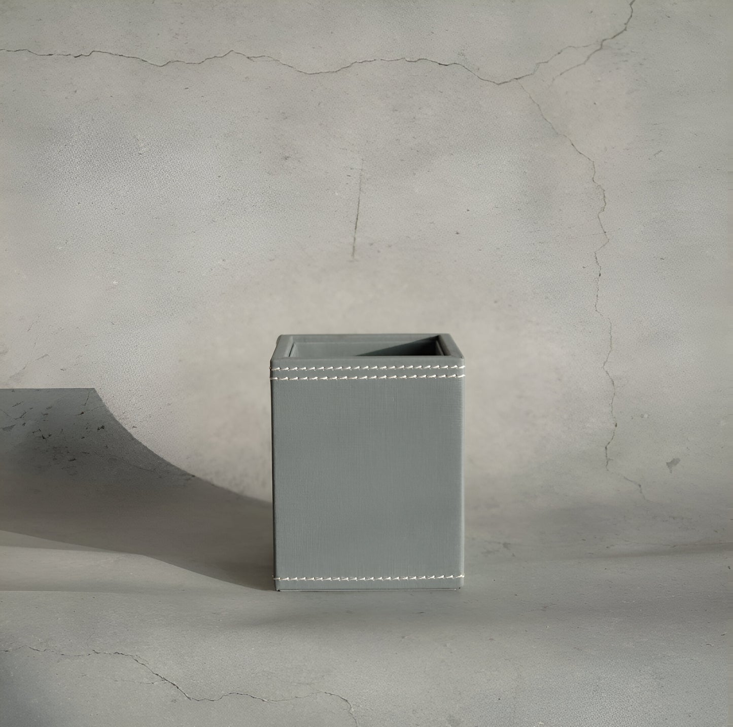 Powder Blue PU Leather Stationery Holder