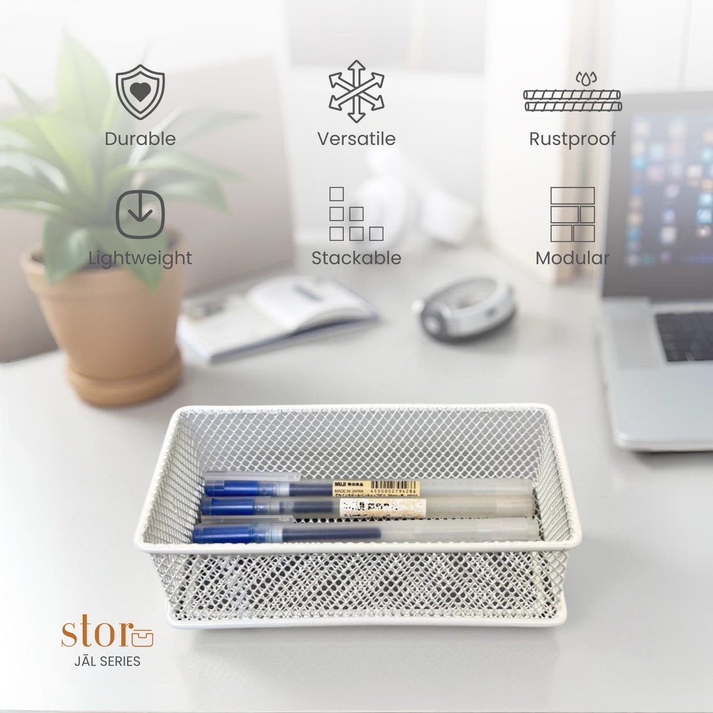 Stackable Mesh Storage Organiser