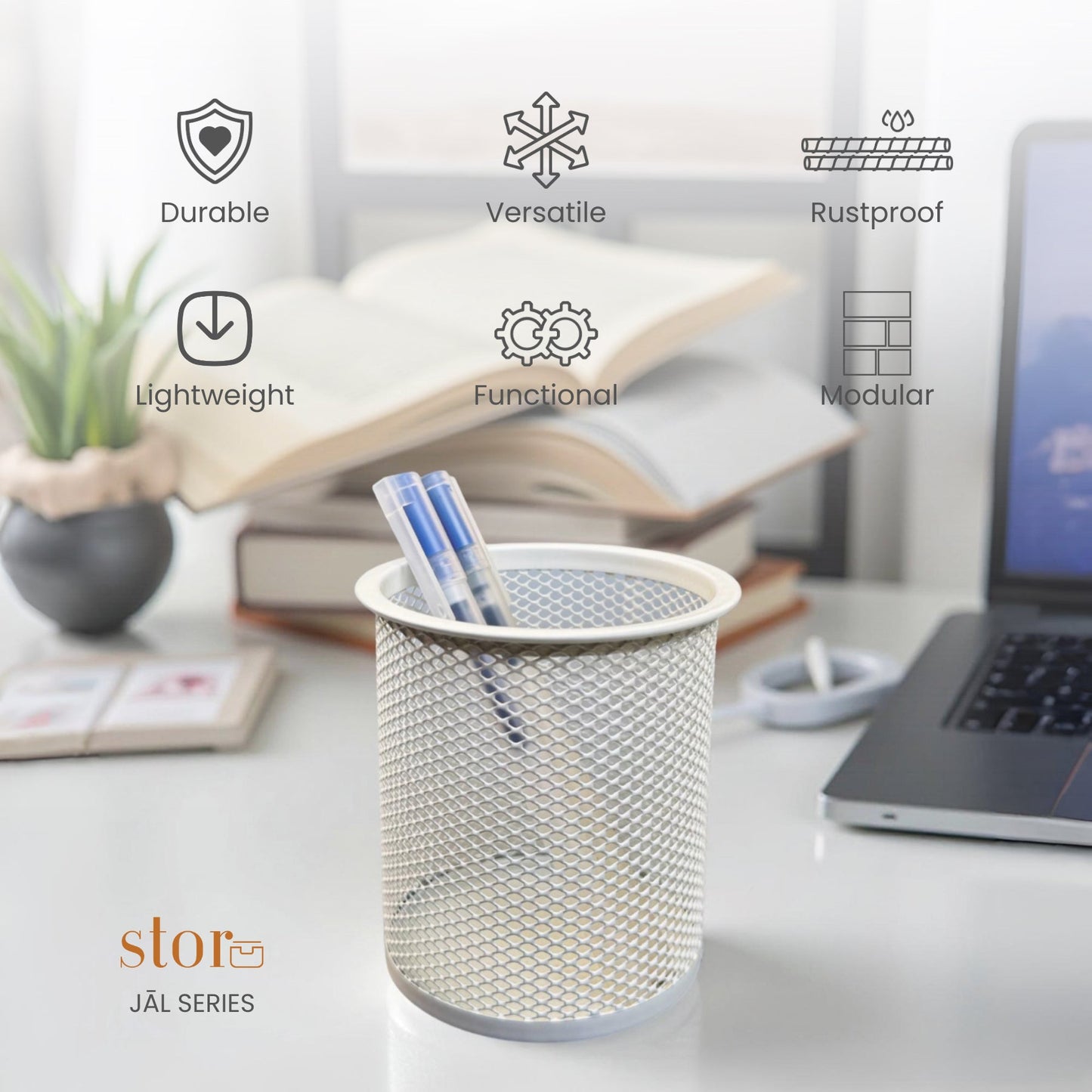 Round Mesh  Stationery Organiser