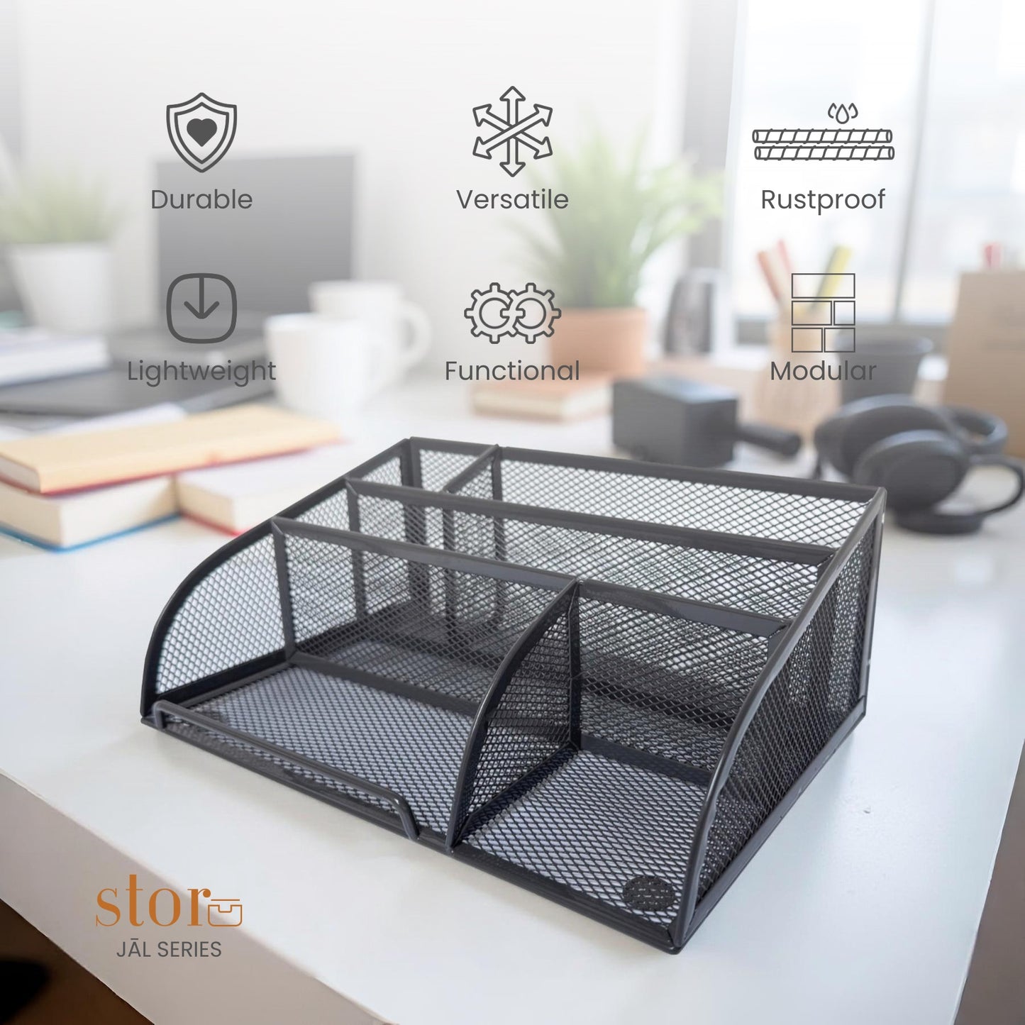 Mesh Stationery Desk Organiser