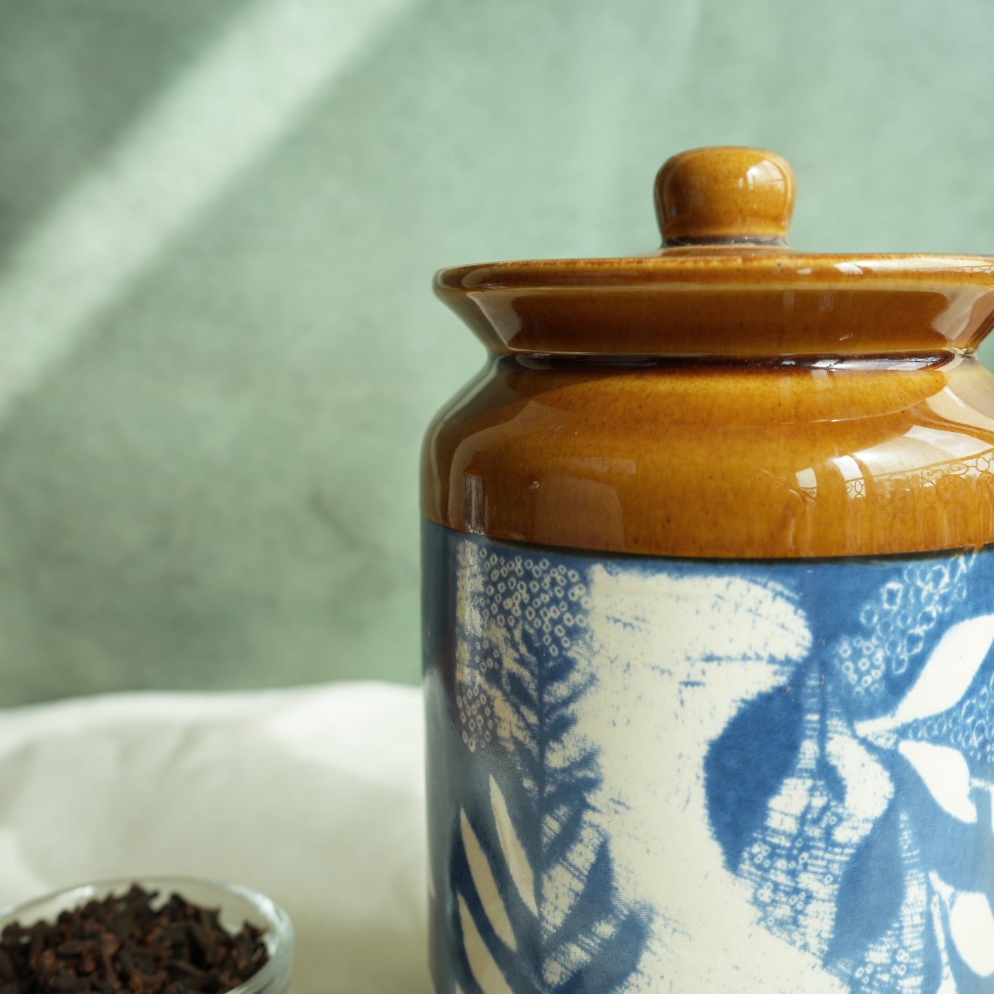 Iris Ceramic Pickle Jar- Large