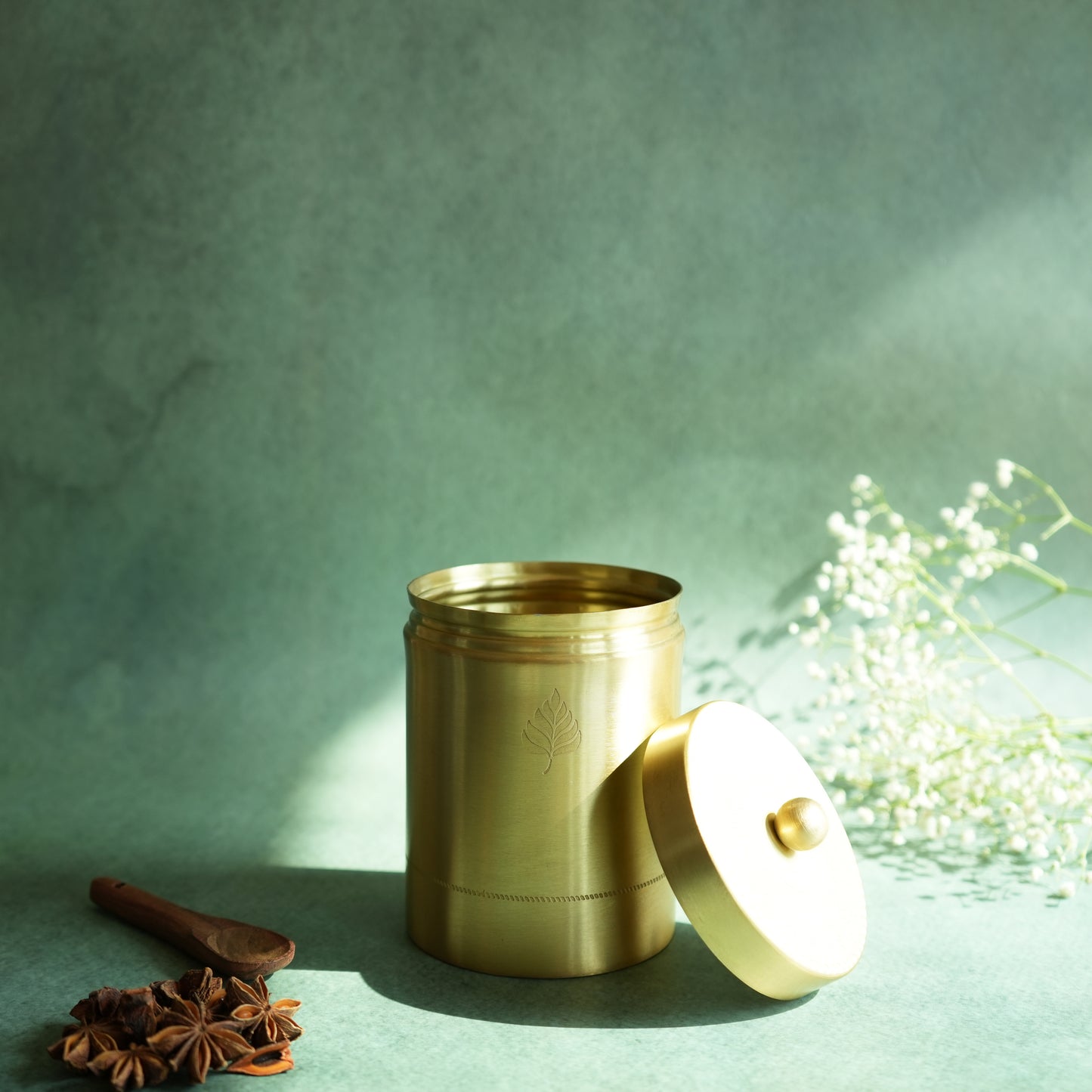 Matte Brass Storage Jar- Regular