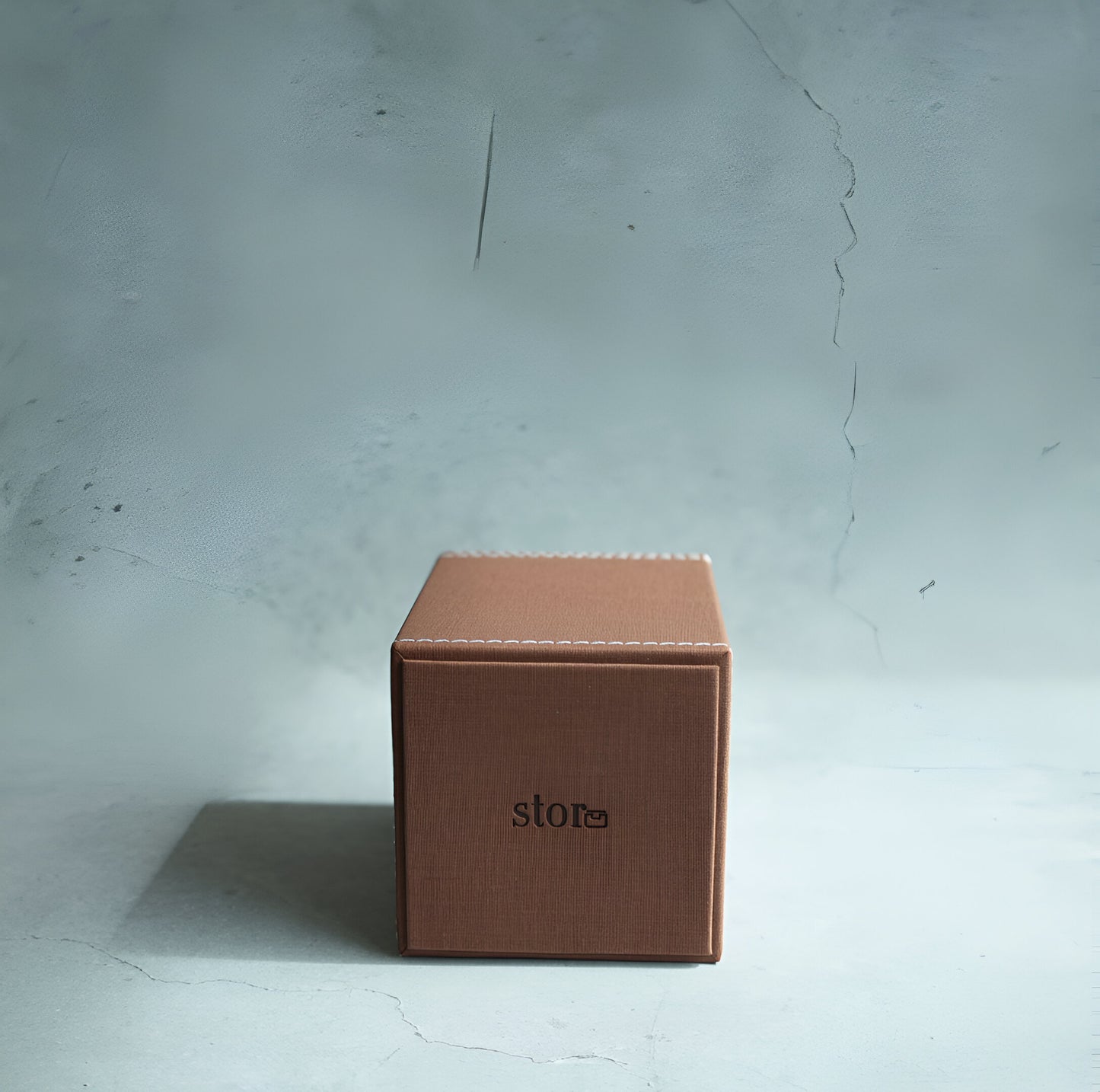 Umber Brown PU Leather Stationery Holder