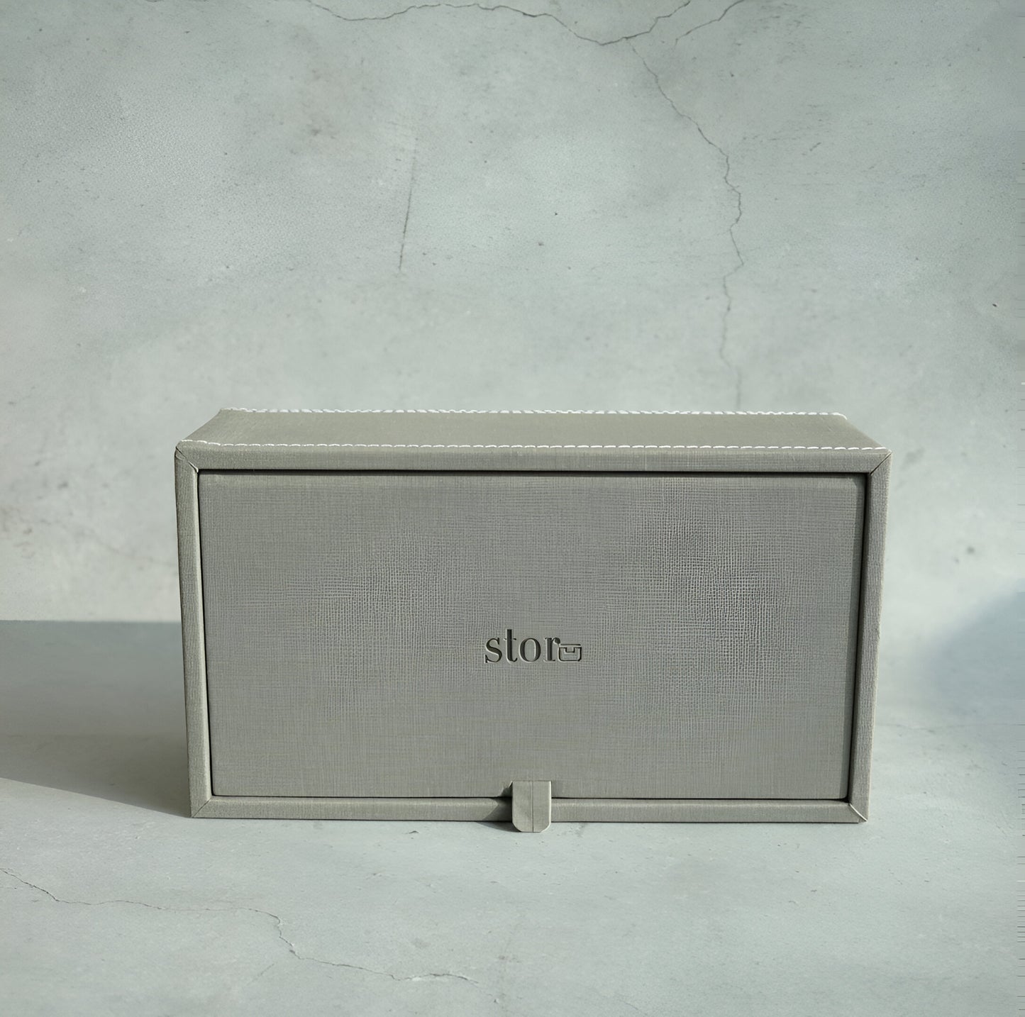 Stone Gray PU Leather Tissue Box - Rectangle