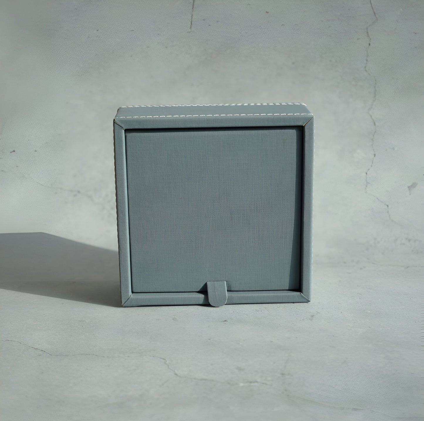 Powder Blue PU Leather Tissue Box - Square