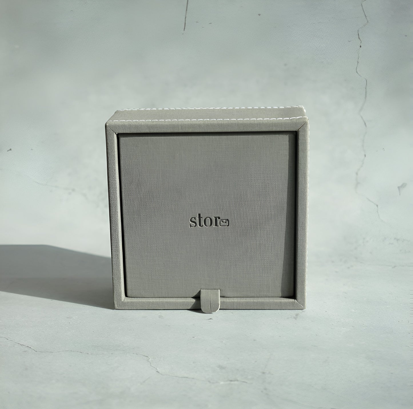Stone Gray PU Leather Tissue Box - Square