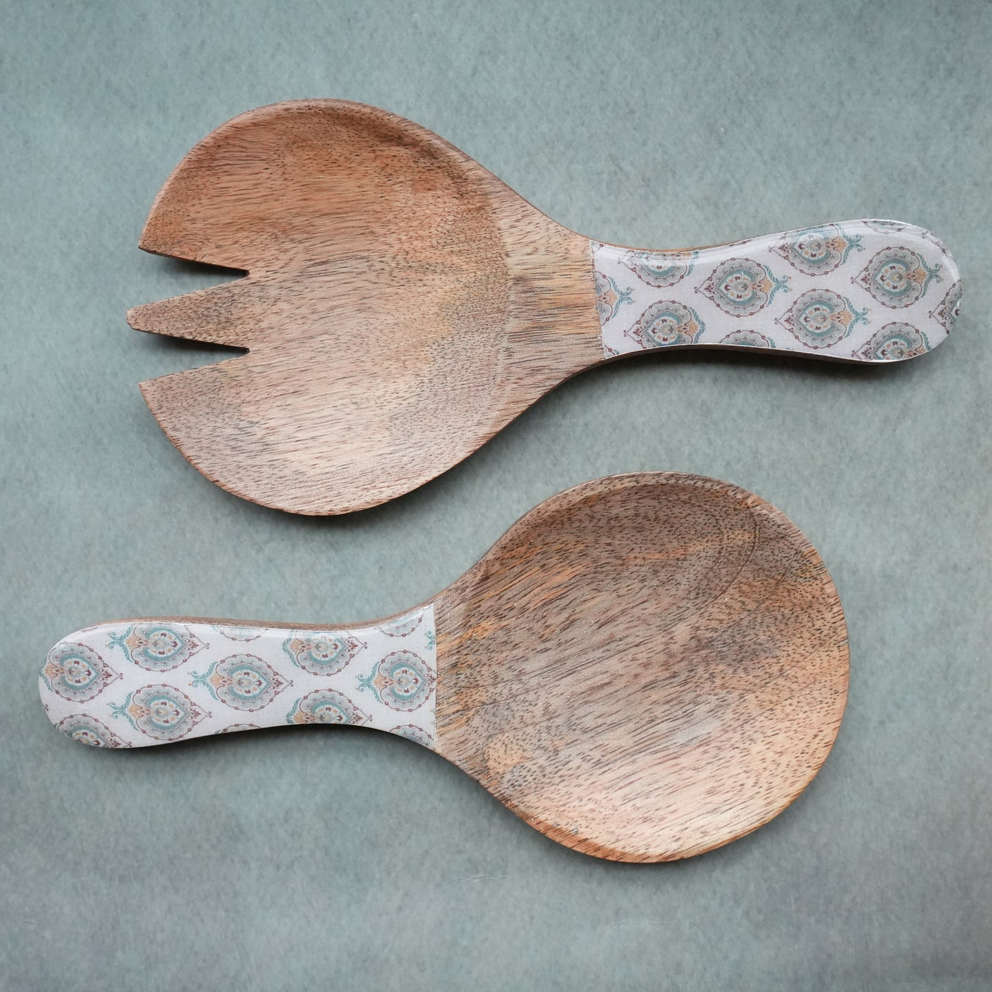 Spring Wooden Salad Servers