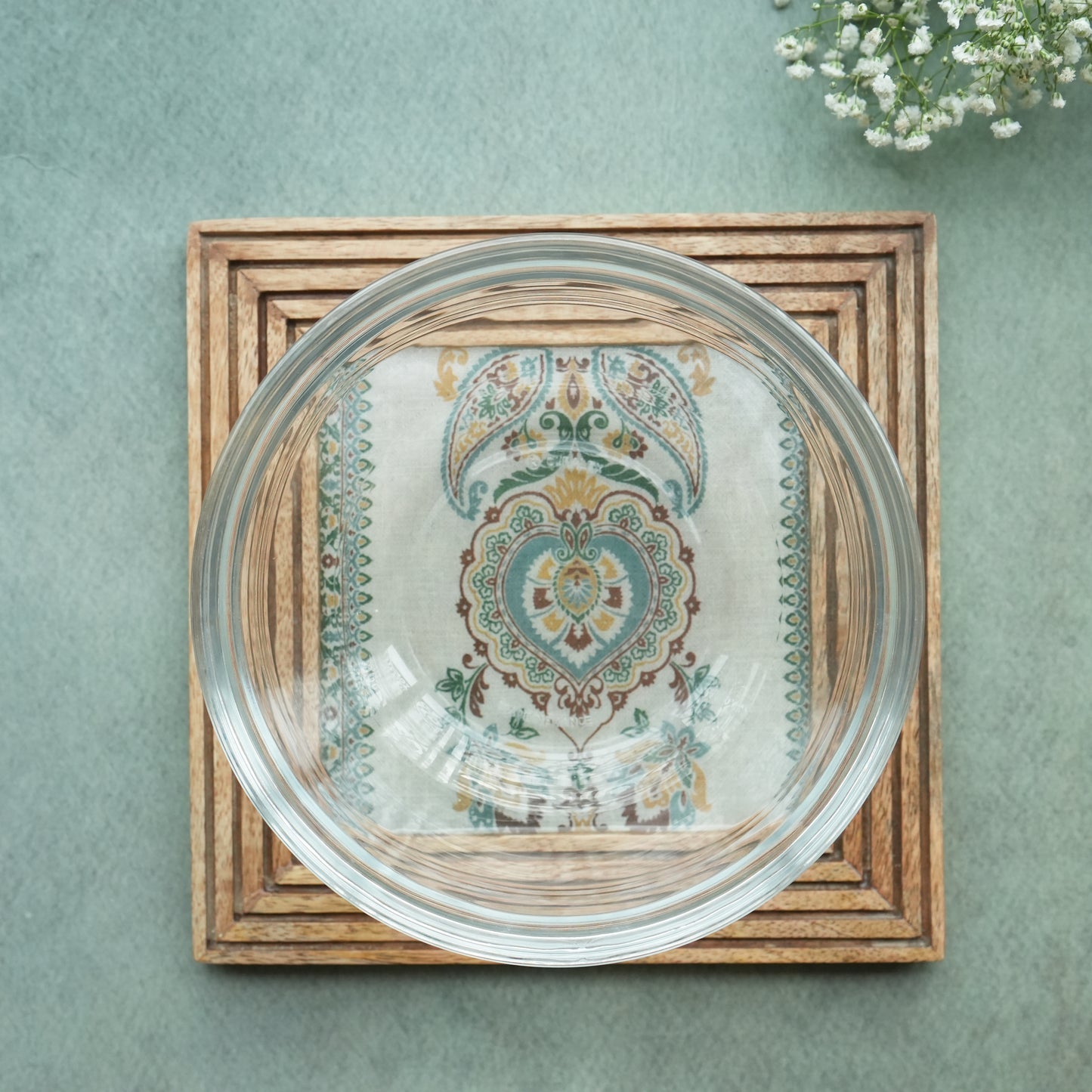 Spring Square Wooden Trivet