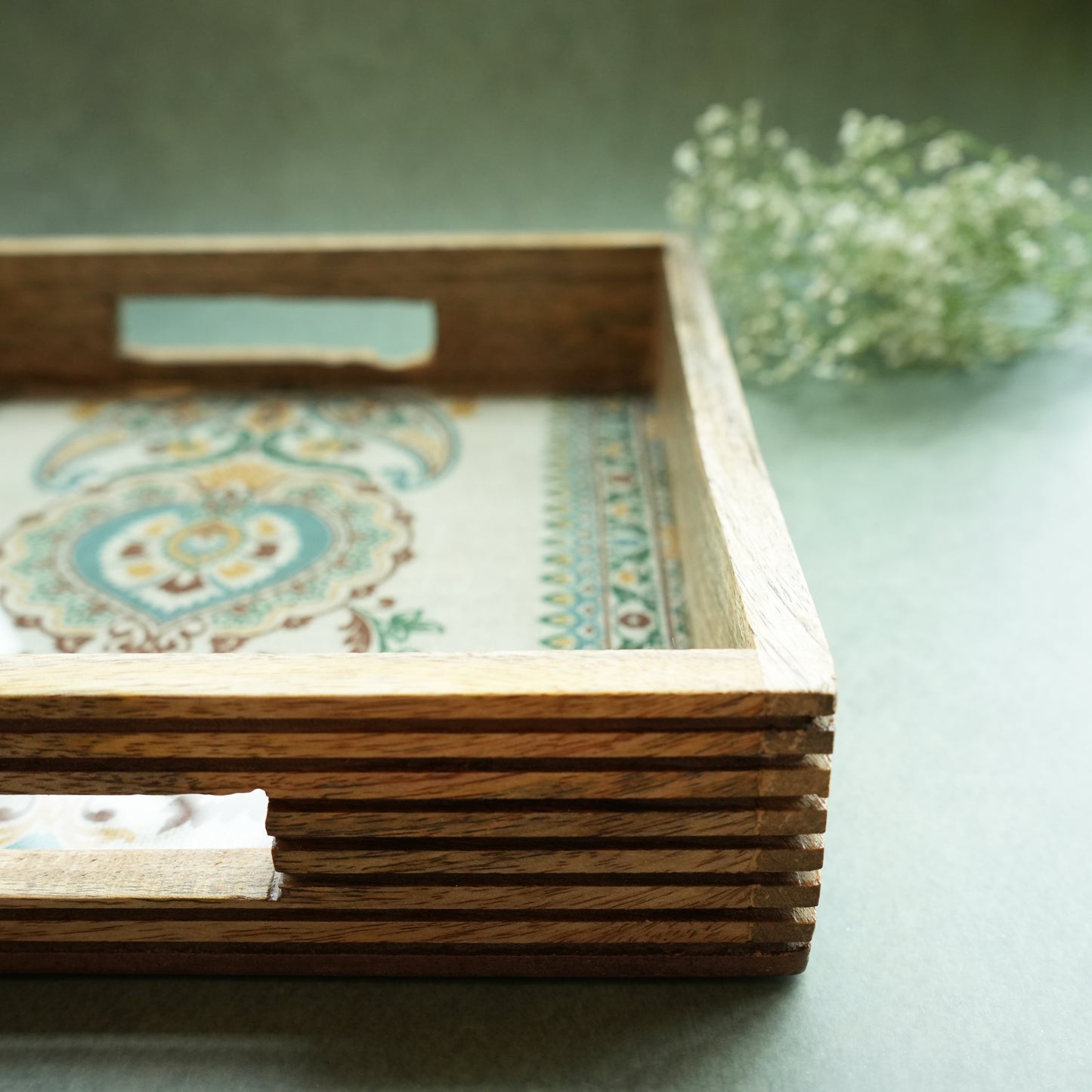 Spring Square Serving Tray