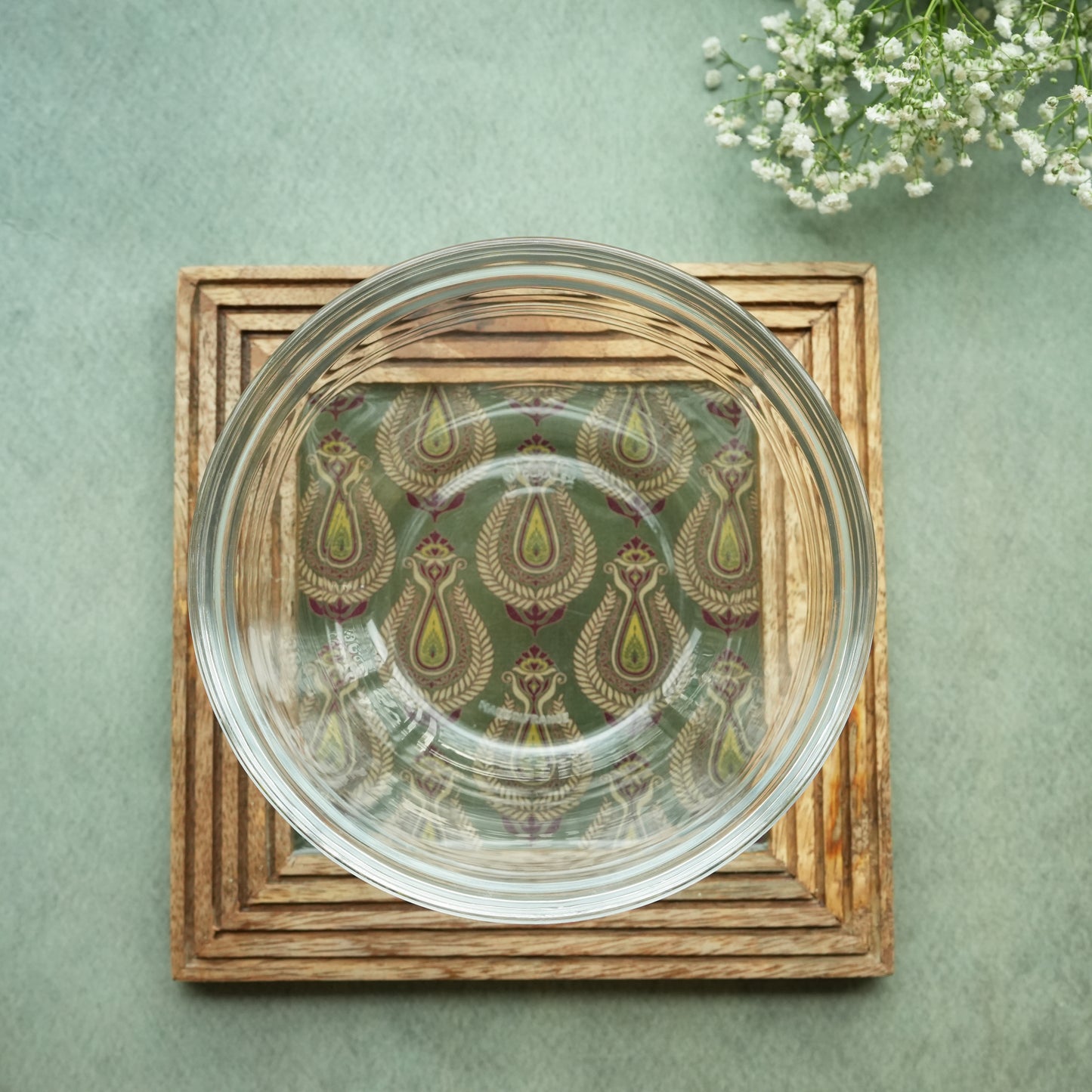 Paisley Square Wooden Trivet