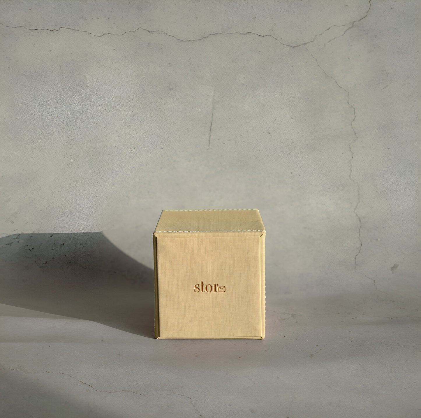 Sand Beige PU Leather Stationery Holder