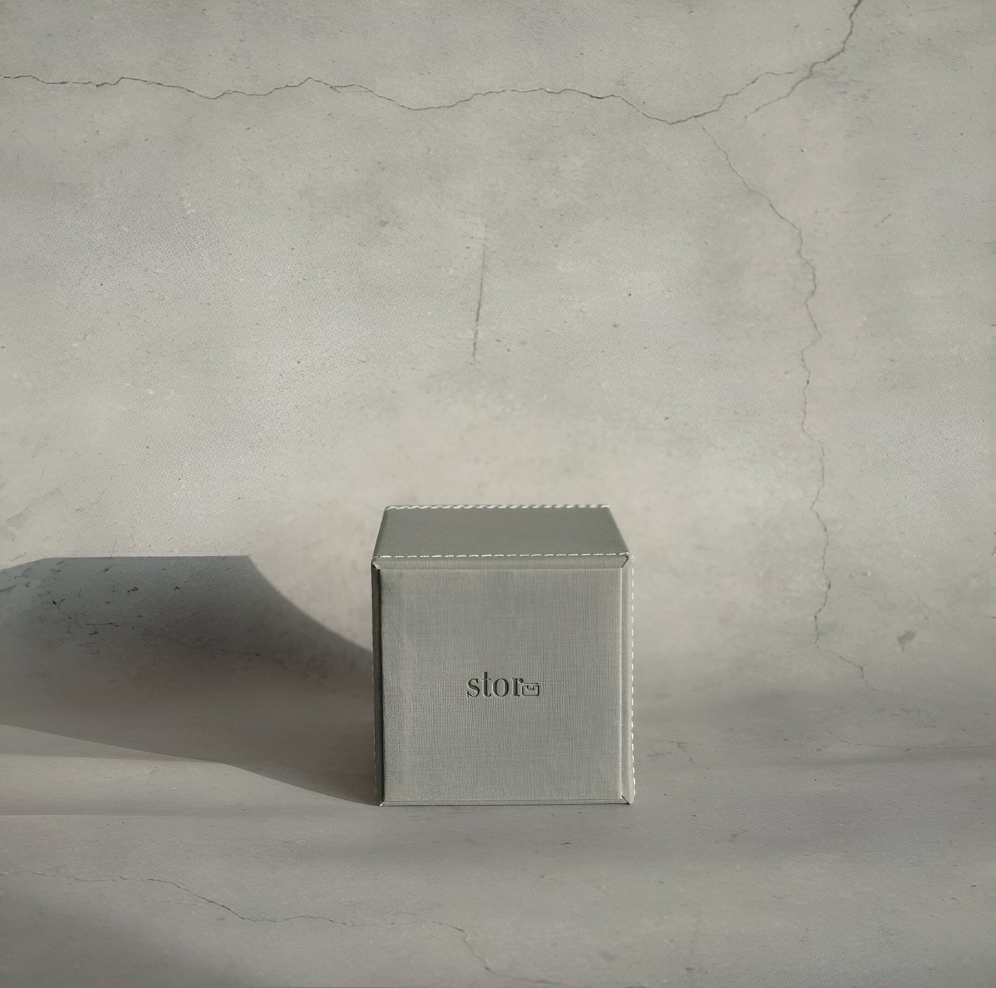 Stone Gray PU Leather Stationery Holder