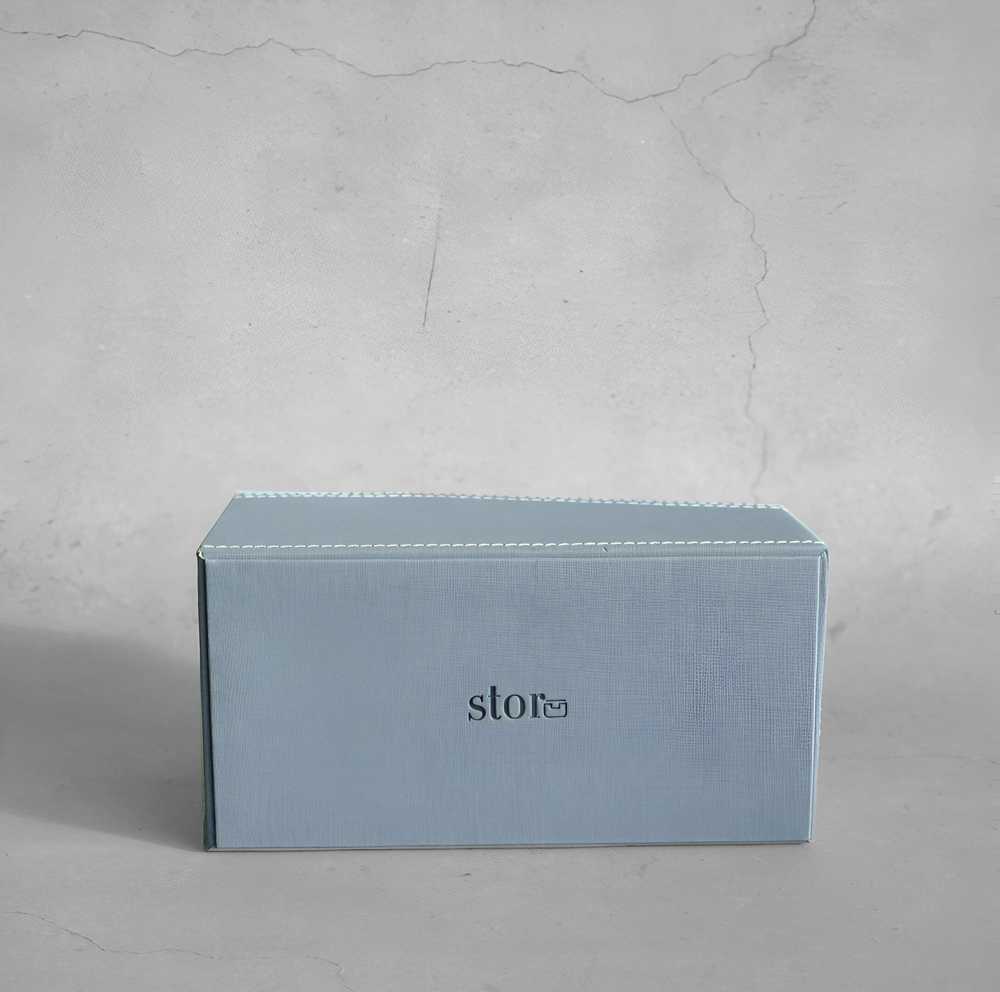 Powder Blue PU Leather Remote Control Organiser