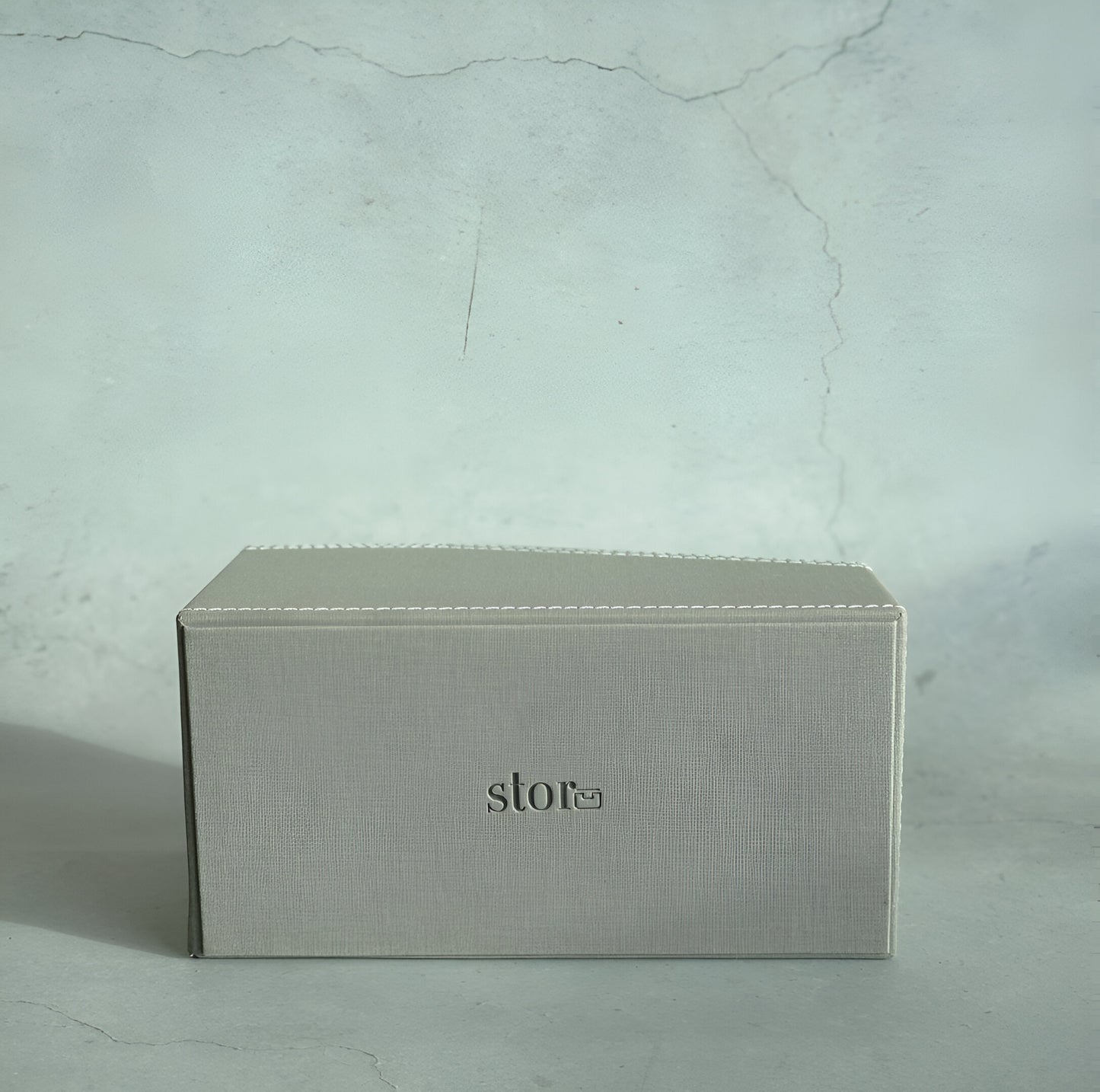 Stone Gray PU Leather Remote Control Organiser