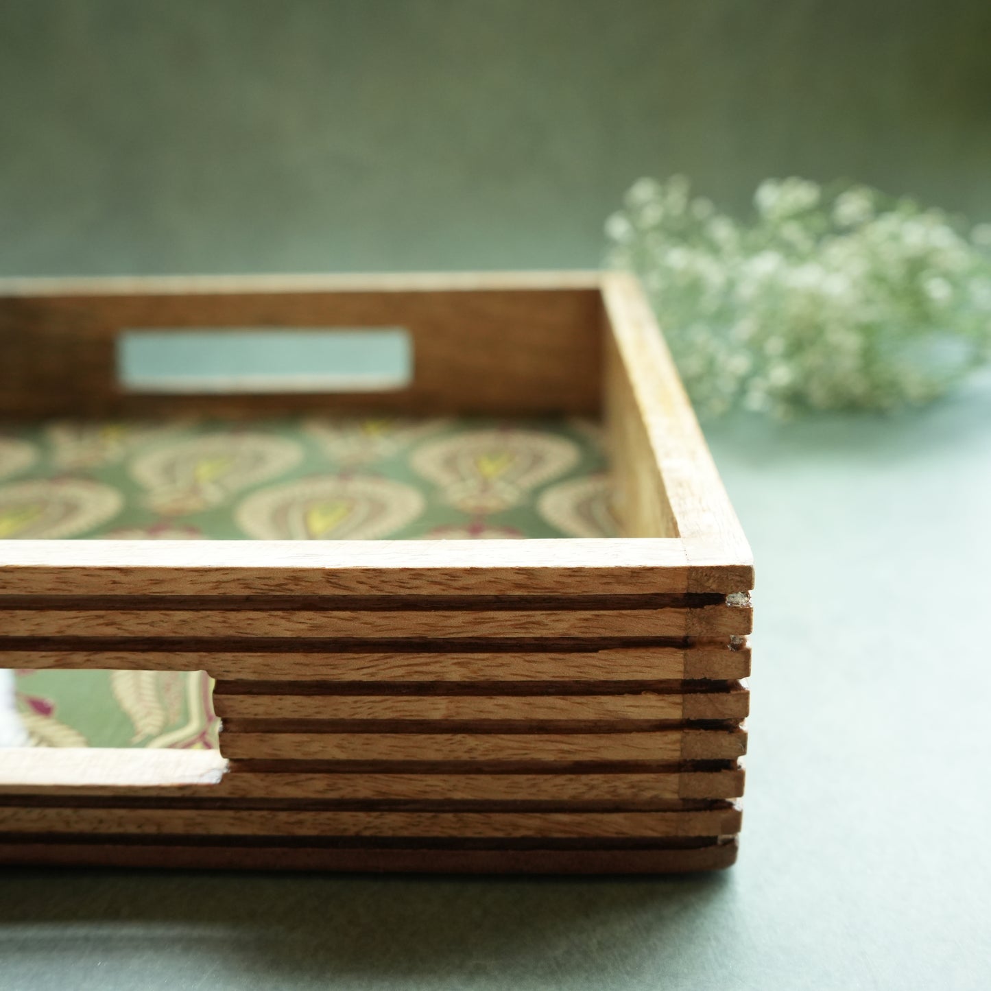 Paisley Square Serving Tray
