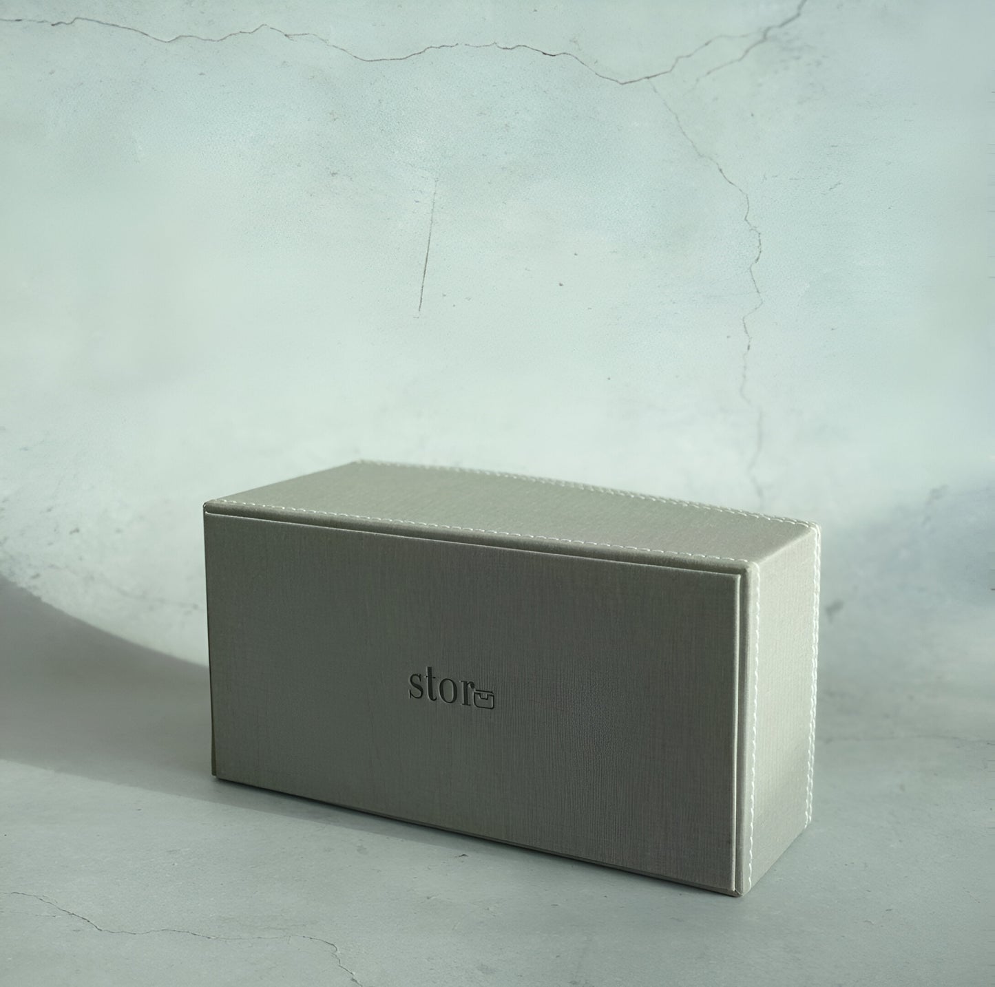 Stone Gray PU Leather Remote Control Organiser