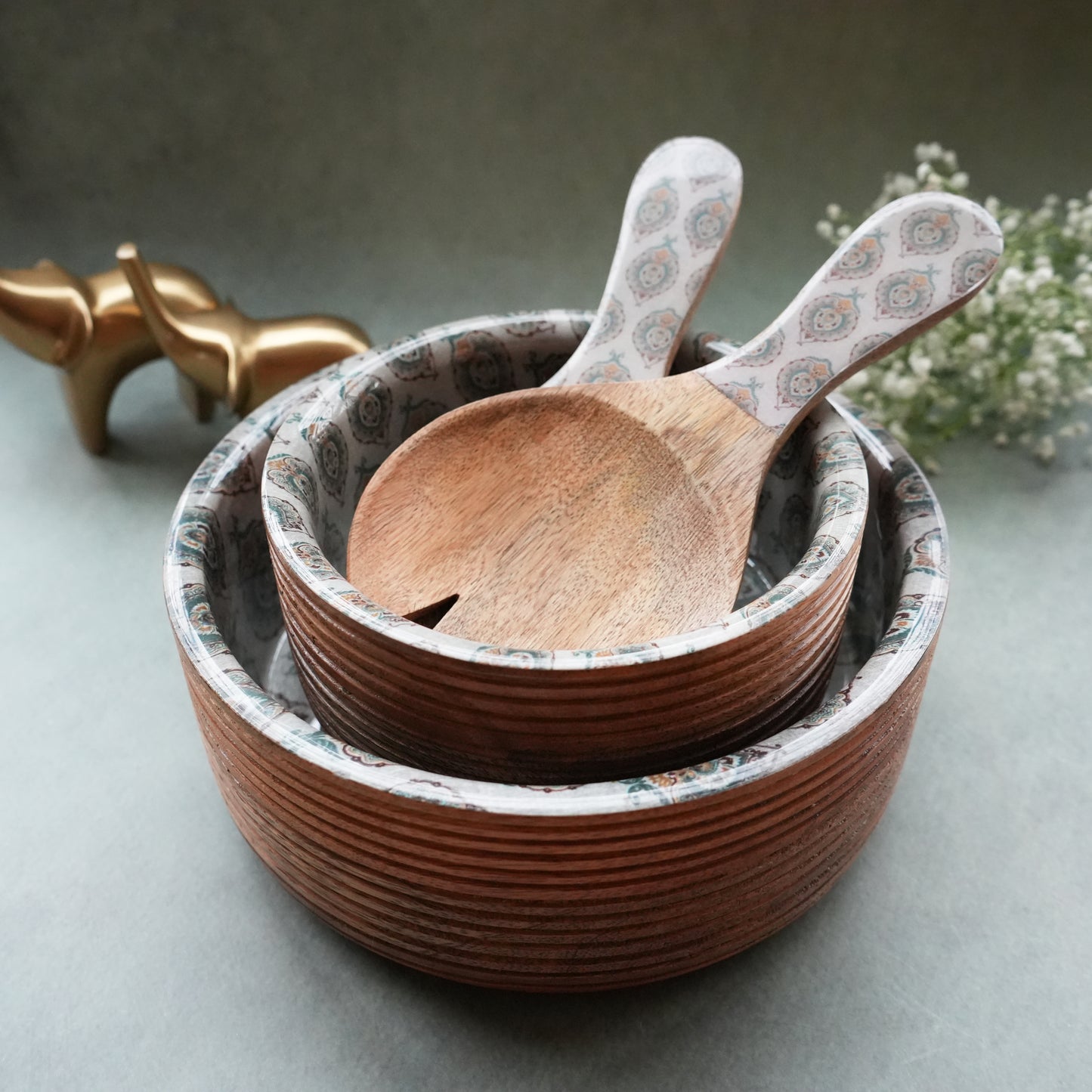 Spring Round Salad Bowl- Big