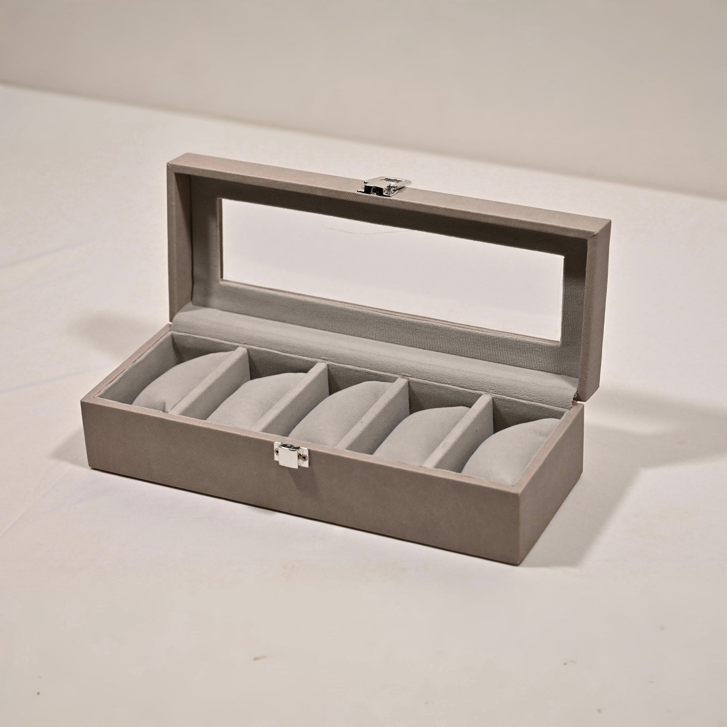 Beige Leather Watch Organiser (Small)