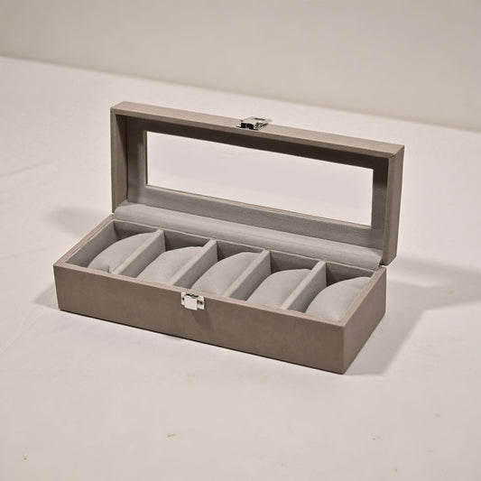 Beige Leather Watch Organiser (Small)