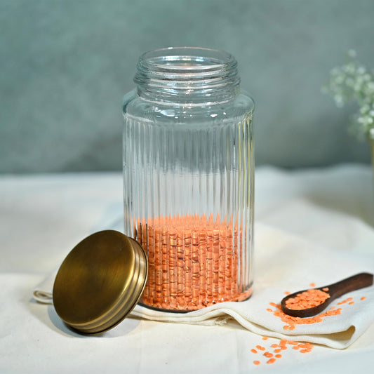Fluted Glass Jars (1800ml)